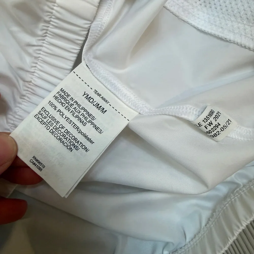 Under Armour Girls White Windbreaker Jacket Hooded Full Zip Pink Logo YMD